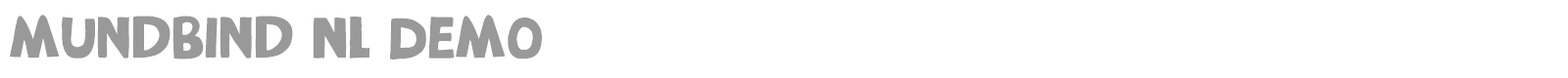 Mundbind NL font preview